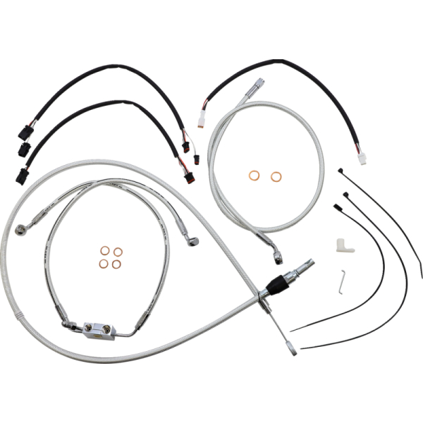 (image for) MAGNUM Sterling Chromite Designer DOT Handlebar Installation Kit, 15"-17" Apes