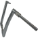(image for) Fat Baggers 1 1/2" Flat Top EZ Install Handlebars - Chrome - 14" End Rise
