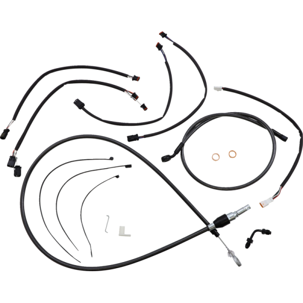 (image for) MAGNUM Black Pearl Designer DOT Handlebar Installation Kit, 12"-14" Apes