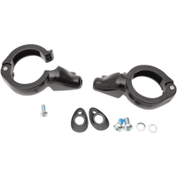 (image for) Shrouded Turn Signal Fork Clamps 49mm Gloss Black