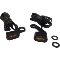 (image for) LED Handlebar Marker Lights Black/Amber