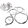 (image for) Burly Brand Black Handlebar Cable/Line Install Kit, For 14" Ape hanger bar