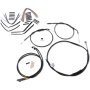 (image for) Burly Brand Black Handlebar Cable/Line Install Kit, For 14" Ape hanger bar