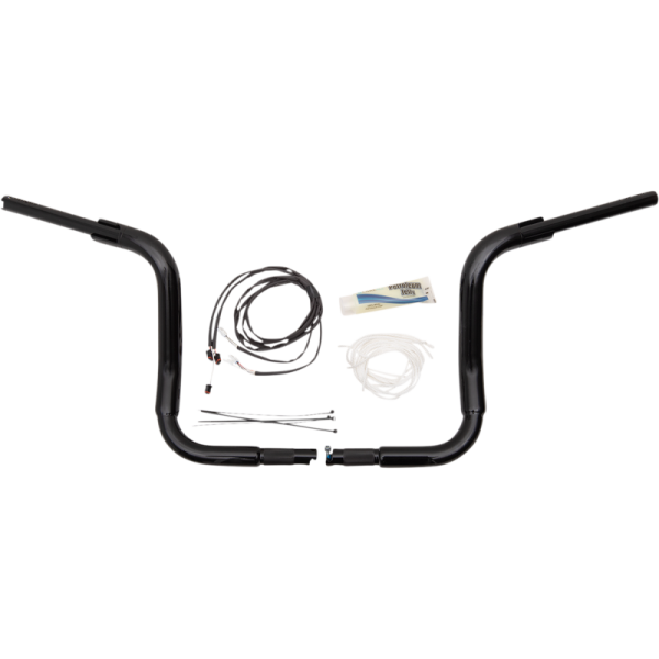 (image for) Fat Baggers Round Top EZ Install Handlebar 12" Gloss Black