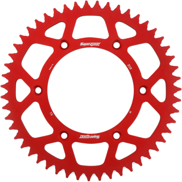 (image for) Supersprox Rear Sprocket - 51T (Aluminum/red)