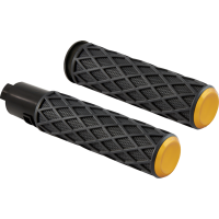 (image for) Arlen Ness Diamond Grips - Gold Anodized