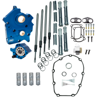 (image for) S&S Chain Drive Cam Chest Kit Without Cams, w/ Chrome Pushrod Tubes