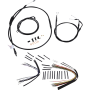 (image for) Burly Brand Black Handlebar Cable/Line Install Kit, For 16" Ape hanger bar
