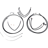 (image for) XR Black w/ Black Fittings DOT Handlebar Installation Kit, 15"-17" Apes