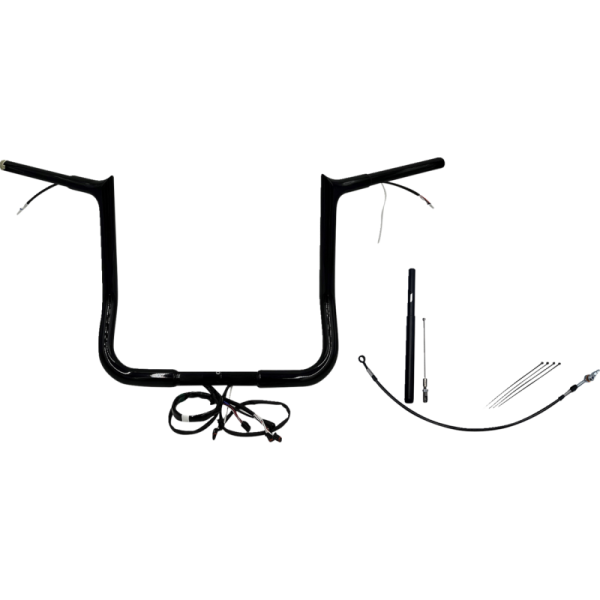 (image for) EZ Install Gloss Black 14" Pointed Top Handlebar Kit