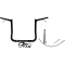 (image for) EZ Install Gloss Black 14" Pointed Top Handlebar Kit