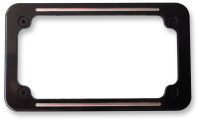 (image for) Custom Billet License Plate Frame Black Ball Milled