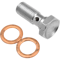 (image for) Chrome 3/8"-24 Single Banjo Bolt