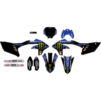 (image for) D'Cor Visuals Complete Graphics Kit - 23.5-24 Monster Energy Star Racing Yamaha, black background