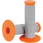 (image for) Moose Offroad Qualifier Grips - Half Waffle Gray/orange