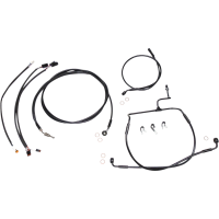 (image for) XR Black w/ Black Fittings DOT Handlebar Installation Kit, 12"-14" Apes