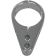 (image for) Throttle/Idle Cable Clamp, Chrome 1 1/2"