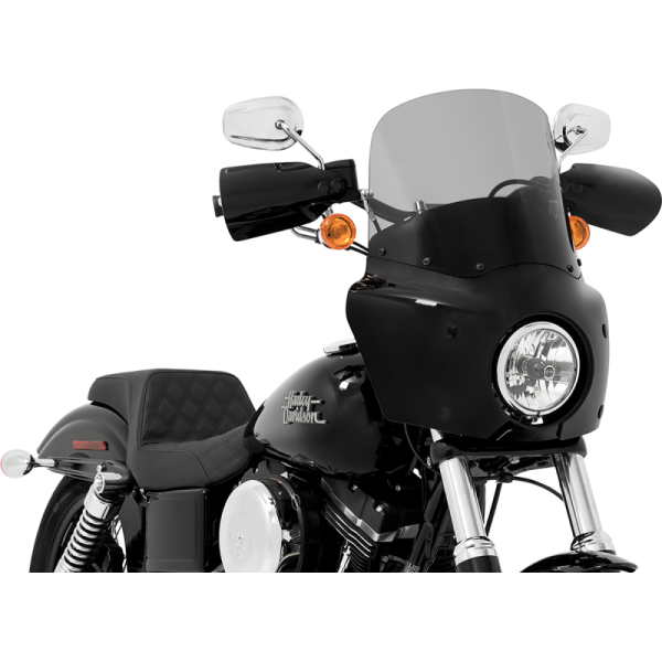 (image for) MEMPHIS SHADES HD 13" Black smoke Solid Windshield