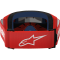 (image for) Alpinestars Vision 3 Goggle, Wordmark Red/Red with Mirror Silver Lens