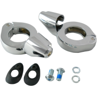 (image for) Turn Signal Fork Clamps, Chrome, 39 mm
