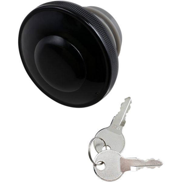 (image for) Drag Specialties Locking Gas Cap Vented Gloss Black