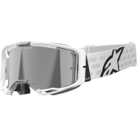 (image for) Alpinestars Vision 8 Goggle, Corp White/White with Mirror Silver Lens