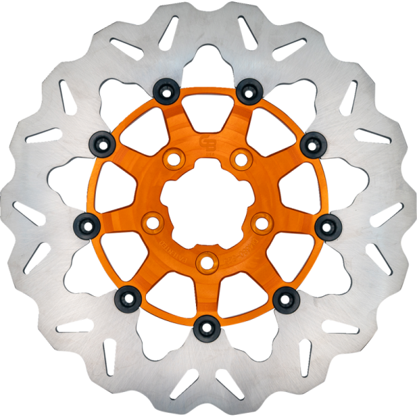 (image for) GBRAKES Full-floating Front Rotor, Orange Carrier