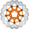 (image for) Full-floating Front Rotor, Orange Carrier