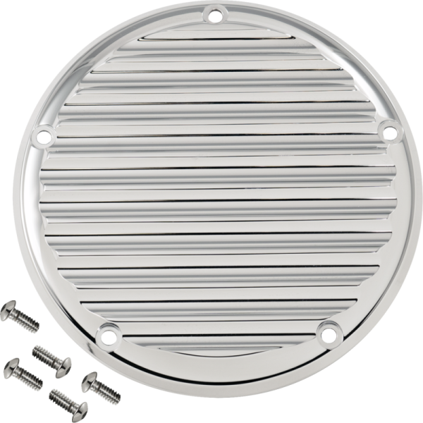 (image for) Joker Machine Billet Derby Cover - Finned, Chrome