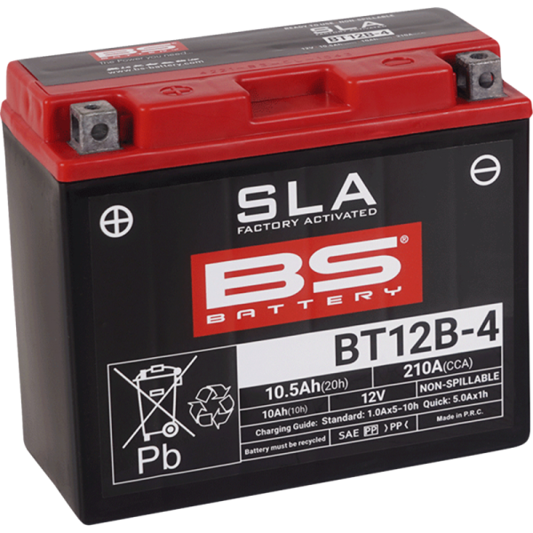(image for) BS BATTERY SLA Factory-Activated AGM Battery - YT12B-4