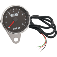 (image for) Polished Mini Tachometer Black Face