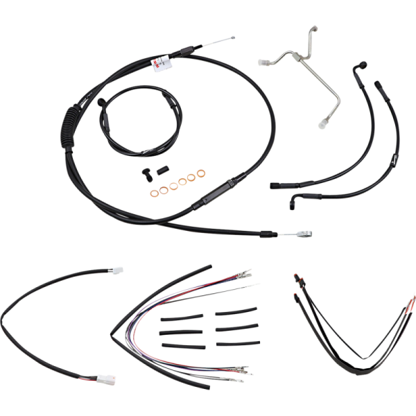 (image for) Burly Brand Ape Hanger Install Kit - Black Vinyl