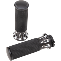(image for) Fusion Deep Cut Grips - Black Anodized - 99-17 Twin Cam