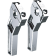 (image for) 6" Chrome Pullback 1" Handlebar Riser Kit