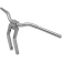 (image for) Chrome 1 1/4" Kage Fighter T-Bars, 13" End Rise