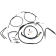 (image for) Burly Brand Black Vinyl Handlebar Cable and Brake Line Kit for Jail Bars, For 14" Jail bars