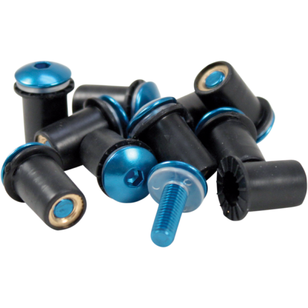 (image for) FACTORY EFFEX Round Windscreen Screw Kit - Blue