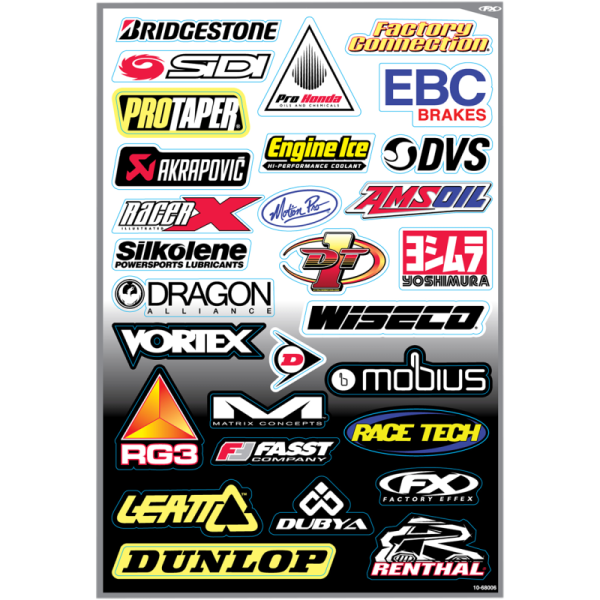 (image for) FACTORY EFFEX Sponsor Sticker Kit D