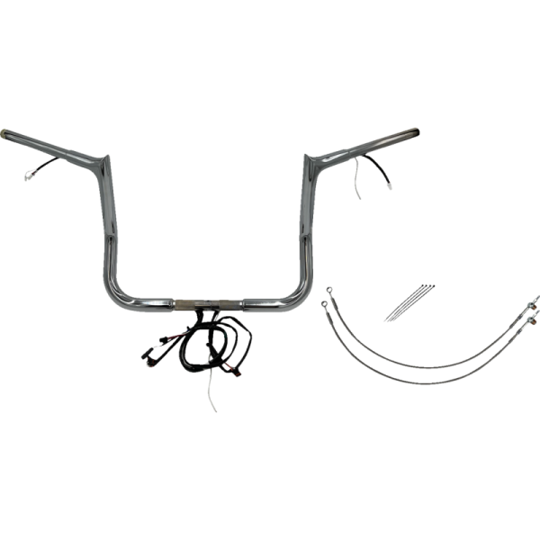 (image for) EZ Install Chrome 12" Pointed Top Handlebar Kit