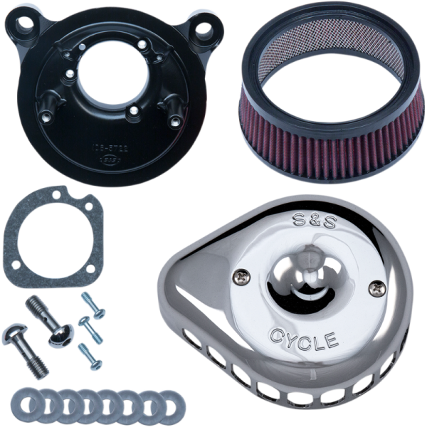 (image for) S&S CYCLE Mini Teardrop Stealth Air Cleaner Kit - Chrome