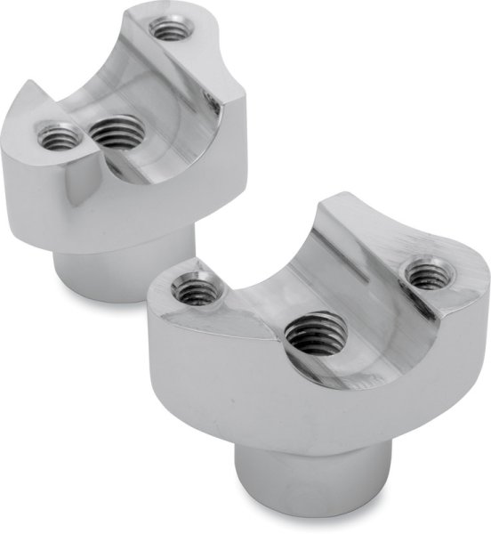 (image for) Drag Specialties Forged Aluminum Straight Risers Chrome 1.7"