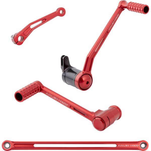 (image for) Arlen Ness Speedliner Foot Control Kit, solo, red anodized