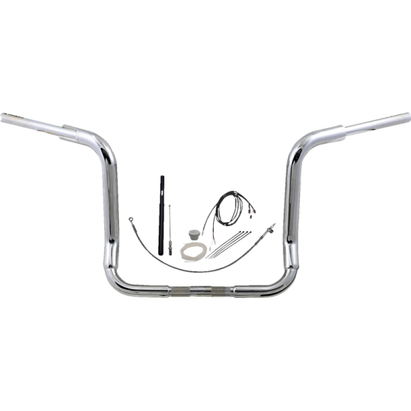 (image for) FAT BAGGERS INC Fat Baggers Round Top EZ Install Handlebar 14" Chrome