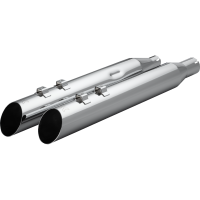 (image for) 4" HP Plus® Slip On Mufflers - Slash up, chrome