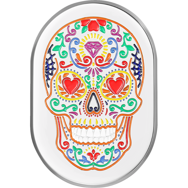 (image for) FIGURATI DESIGNS Antenna Cover Left Rear Polished Sugar Skull