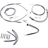 (image for) Burly Brand Stainless Steel Handlebar Cable/Line Install Kit, For 14" Ape hanger bar