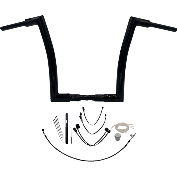 (image for) FAT BAGGERS INC Fat Baggers Flat Top EZ Install Handlebar 14" Gloss Black