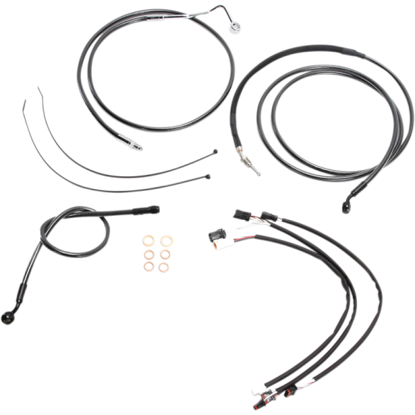 (image for) MAGNUM Black Pearl Designer DOT Handlebar Installation Kit, 10" Apes