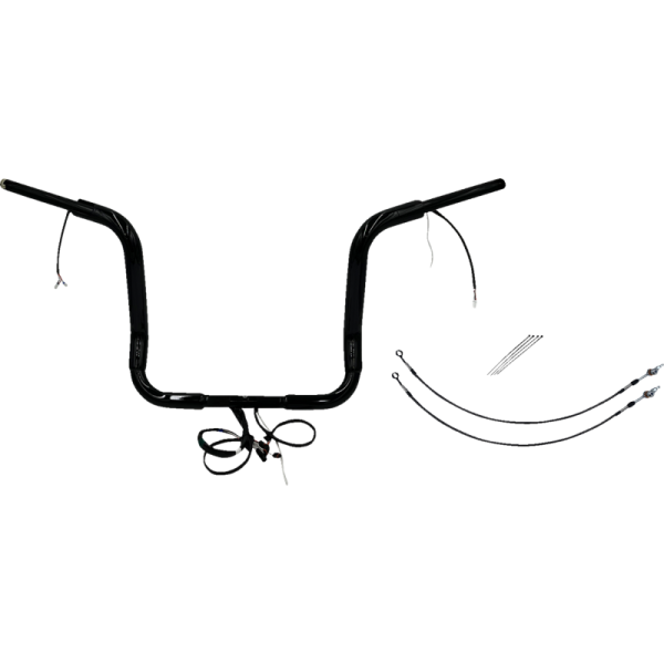 (image for) Fat Baggers Round Top EZ Install Handlebar 14" Gloss Black