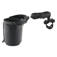 (image for) Handlebar Rail Mount with U-Bolt Base, Level Cup Drink Holder and Koozie